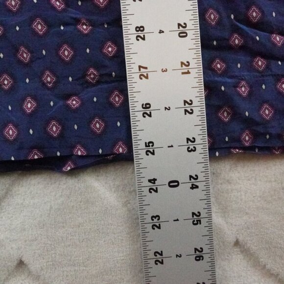 J Crew Silk Blend Embroidered Printed Button Bell Sleeve Top Womens 6 - Picture 8 of 11